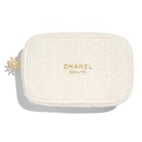 CHANEL Beauté White Cosmetic Bag - Picture 1 of 2